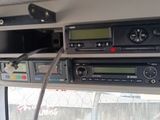 a car dashboard with a radio and other electronics in it