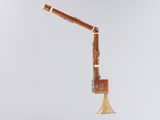 an image of a musical instrument with a wooden stick sticking out of it ' s mouth