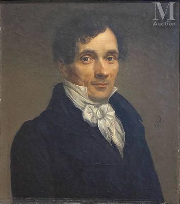 portrait of a man in a blue coat with a white bow tie