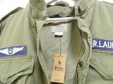 jacket on a hanger with a polo label on it