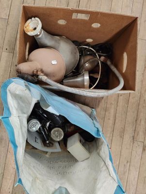 a box full of assorted items sitting on the floor