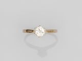 a diamond single stone ring