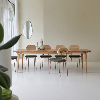 15 / Table extensible en chêne massif - Modèle: CLARA -… - Photo 1