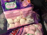 a bag of marshmallows and a bag of marshmallows on the shelf