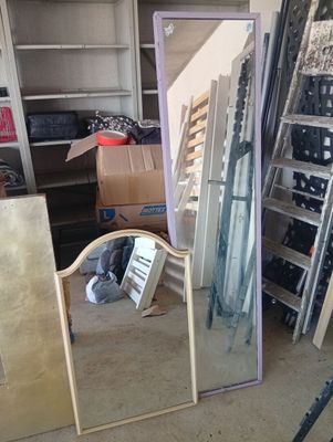 a large mirror in the middle of a room