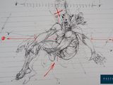 dessin représentant une personne assise sur une chaise, avec un autre dessin représentant une personne assise sur une chaise