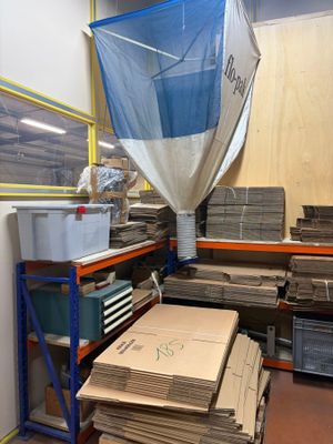 a large amount of boxes and boxes in a room