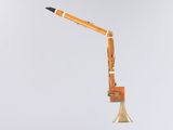 a small trumpet that is attached to a pole