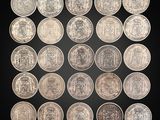 a collection of twenty silver coins