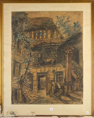 a picture of a painting on the wall of a house
