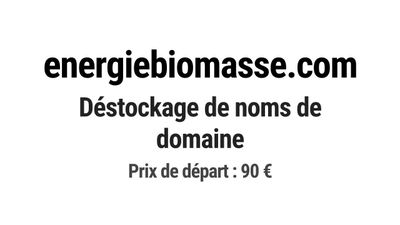 Nom de domaine energiebiomasse.