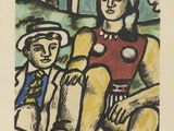 an image of a painting of a man and woman sitting next to each other