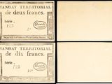 Quatre types différents de monnaie française sont représentés sur un fond noir
