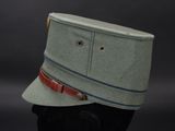 a close up of a hat on a mannequin head
