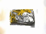 un morceau de papier d'aluminium sur lequel est dessiné un crâne
