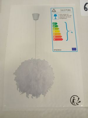 @@@ 1 suspension PLUME incandescente blanc - NEUF EN CARTON …