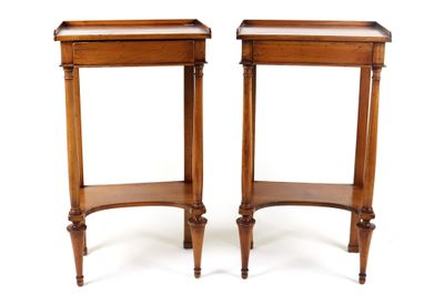 André MAILFERT (1884-1943) Paire de chevets en bois et placa… - Photo 1