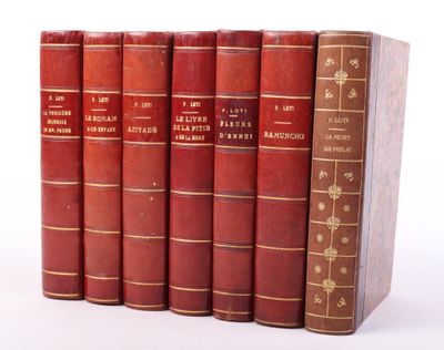 LOTI (Pierre) Œuvres. 6 vol. in-12 reliés 1/2 basane . Paris…