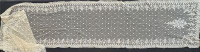 an image of a piece of cloth with white dots on it