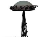 a lamp that is sitting on a table next to a key