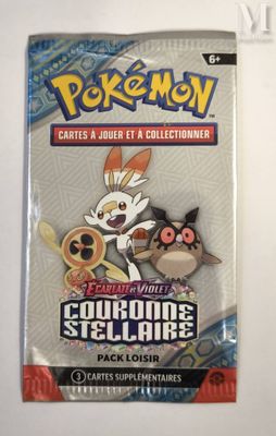 a close up of a pack of pokemon trading cards on a table