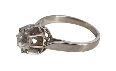 Bague en or sertie d'un diamant taille ancienne d'environ 0,…