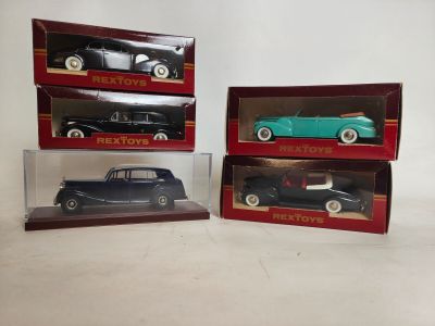 REXTOYS : Série de 5 miniatures automobiles, en boîte vitrin…