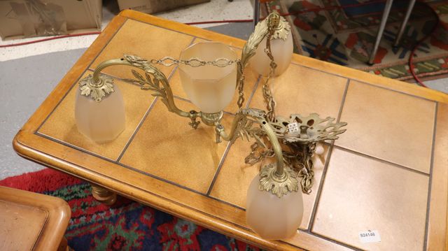 Lustre en laiton à 4 lumières