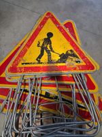Lot de 12 panneaux de chantier dont 6 grands et 6 petits (photo 2)
