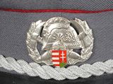 a close up of a military hat with a crest on it