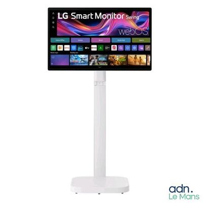 an image of a stand with a monitor on top of it