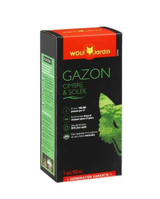 une boîte de Gazonn avec une feuille verte sur le côté