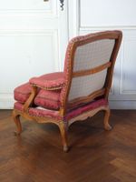 FAUTEUIL dit "coin de feu" en hêtre mouluré et sculpté à dos… (photo 6)