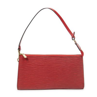 louis vuitton red epi leather wrist bag