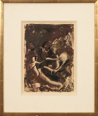 tableau représentant une femme et un chat, encadré et accroché au mur