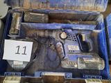 a blue tool box with tools inside of it