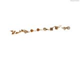 trois paires de boucles d'oreilles en or et diamants sur fond blanc