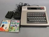 a calculator and a game on the table