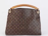 louis vuitton brown monogram canvas and leather shoulder bag