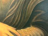 a painting of a woman holding a bird in her hand