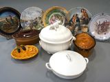 a table with a lot of plates and bowls on it