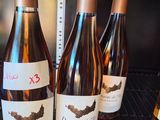 plusieurs bouteilles de vin sont alignées sur une étagère dans une cave à vin