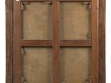an old wooden window with a glass pane in it