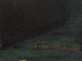 an oil painting of a book sitting on top of a table