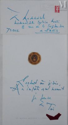 MATHIEU Georges (1921-2012) Lettre manuscrite, 1990