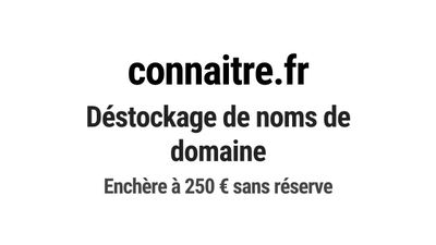 Nom de domaine connaitre.fr. Catégorie: Éducation et formati…
