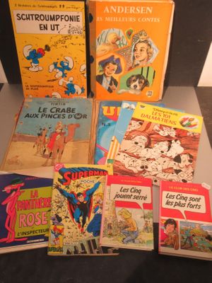 Lot DE Livres D'Enfant ET BD Dont Tintin 15 - 20 Euro