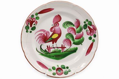 LES ISLETTES - Circa 1800 Assiette de forme chantournée en f…