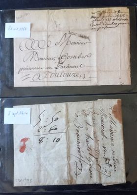 1 Chemise. Lot de 15 lettres préphilatélique allant de 1777 …