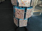 a cart with a bunch of cards on top of it